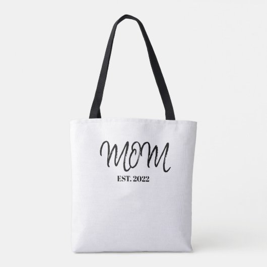Black Script Established Mom Tote Bag (Achterkant)