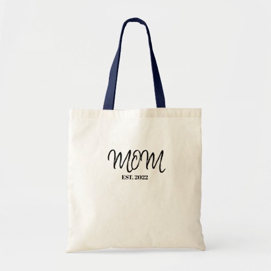 Black Script Established Mom Tote Bag (Voorkant)