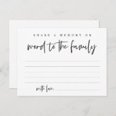 Black Script, Funeral Service, Een Kaart delen (Voorkant / Achterkant)