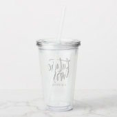 Black Script Future Mrs. (Naam) Acryl Drinkbeker (Achterkant)