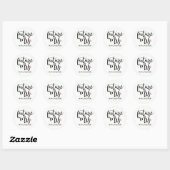 Black Script Future Mrs (naam) Ronde Sticker (Vel)