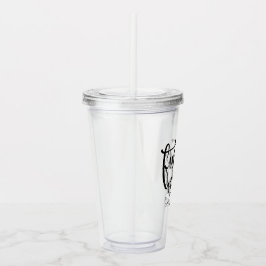 Black Script Future Nurse (naam) Acryl Drinkbeker (Rechts)