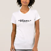 Black Script Gevestigde moeder T-shirt (Voorkant)