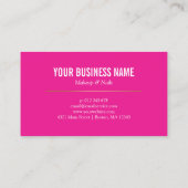 Black Script & Gold Lashes Loyalty Punch Kaart (Achterkant)