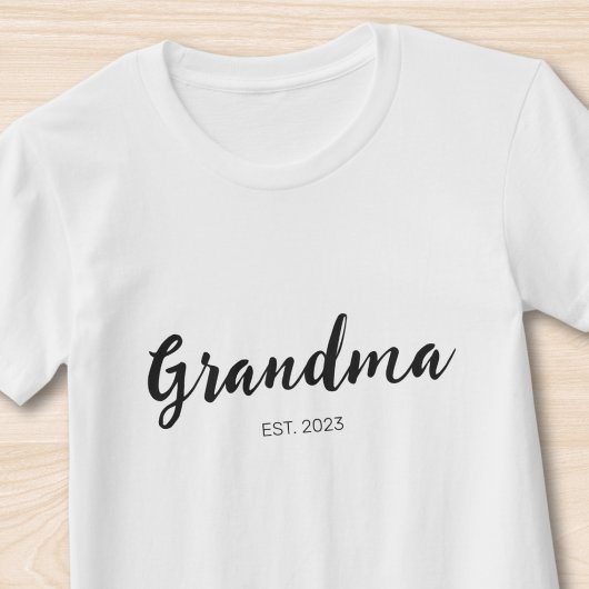 Black Script Grandma Established T-shirt