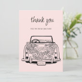 Black Script Handdrawn Simple Wedding Vow Renewal  Bedankkaart (Staand voorkant)