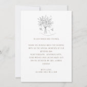 Black Script Handdrawn Simple Wedding Vow Renewal  Bedankkaart (Achterkant)