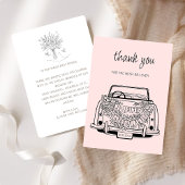 Black Script Handdrawn Simple Wedding Vow Renewal  Bedankkaart