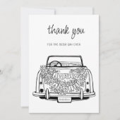 Black Script Handdrawn Simple Wedding Vow Renewal  Bedankkaart (Voorkant)
