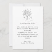 Black Script Handdrawn Simple Wedding Vow Renewal  Bedankkaart (Achterkant)