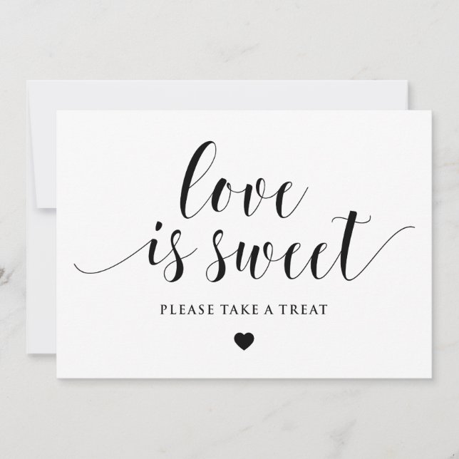 Black Script Love is Sweet Alsjeblieft. (Voorkant)