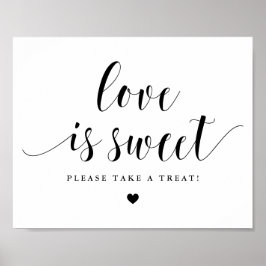 Black Script Love is Sweet Alsjeblieft. Poster