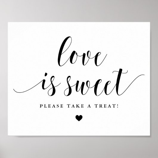 Black Script Love is Sweet Alsjeblieft. Poster (Voorkant)