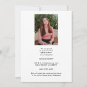 Black Script Modern Afstuderen Afstuderen foto's Aankondiging (Achterkant)