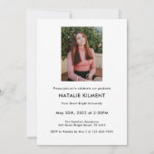 Black Script Modern Afstuderen Afstuderen foto's Kaart (Achterkant)