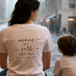 Black Script Mom Is a Verb Mother Keepsake Tri-Blend Shirt