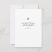 Black Script Photo Wedding Announcement Bedankkaart (Achterkant)