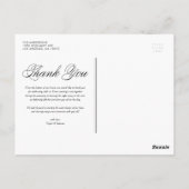Black Script Three Photo Collage Weddenschap Bedan Briefkaart (Achterkant)