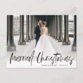 Black Script trouwt met kerstbruiloft Briefkaart (Voorkant)