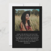 Black Script Two Photo Afstuderen aangekondigd Kaart (Achterkant)