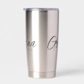 Black Script Typography Grandma Established Year Geïsoleerde Drinkbeker (Rechts)