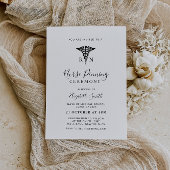 Black Script verpleegster pinning ceremonie uitnod Kaart