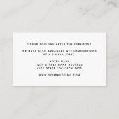 Black Script Weddenschapskaart Informatiekaartje (Achterkant)