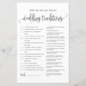 Black Script Wedding Traditions Vrijgezellenfeest (Voorkant)