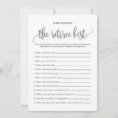 Black Script Wie kent de Retiree Best Game Kaart (Voorkant)