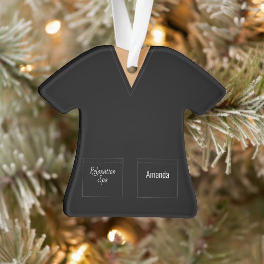 Black scrubs Profession Ornament (Boom)