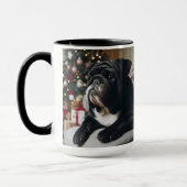 Black Seal Bulldog Christmas Mok Cup (Links)
