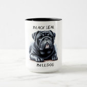 Black Seal Bulldog Coffee Mok Cup (Midden)