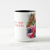 Black Seal Bulldog Kerstsjaal Koffie Mok Cup (Midden)