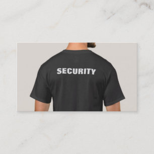 Black Security Shirt Visitekaartje