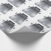 Black Semi Truck met lampjes aan voorzijde Uitzich Cadeaupapier (Hoek)