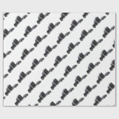 Black Semi Truck met volledige verlichting in Uitz Cadeaupapier (Vlak)