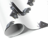 Black Semi Truck met volledige verlichting in Uitz Cadeaupapier (Rol Hoek)