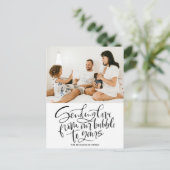 Black Sending Love van Our Bubble to Yours Photo Feestdagenkaart (Staand voorkant)