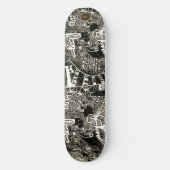 Black Sepia Abstract Persoonlijk Skateboard (Voorkant)