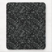 black sequin effect mousepad muismat (Voorkant)