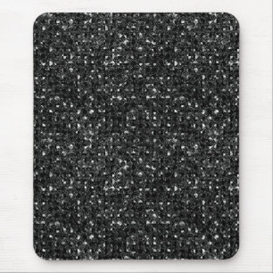 black sequin effect mousepad muismat