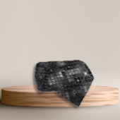 Black Sequin Glitter Look Glam Stropdas