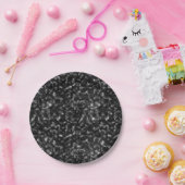 Black Sequins Glitter Blank Papieren Bordje (Feest)