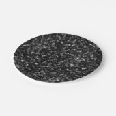 Black Sequins Glitter Blank Papieren Bordje (Gekanteld)