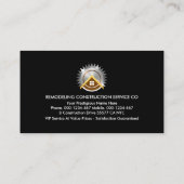 Black Shades Gold Stripe Bouwlagen Visitekaartje (Achterkant)