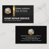 Black Shades Gold Stripe Bouwlagen Visitekaartje (Voorkant / Achterkant)