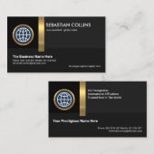 Black Shades Gold Stripe Global International Visitekaartje (Voorkant / Achterkant)