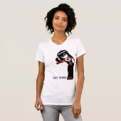 Black Shadow White T-shirt (Voorkant volledig)