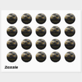 Black Shadows & Leopard Print Party Favor Ronde Sticker (Vel)