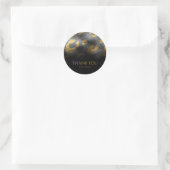 Black Shadows & Leopard Print Party Favor Ronde Sticker (Tas)